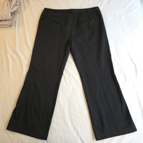 Lands' End High Rise Black Women's Cotton Blend Bootcut Trousers - Picture 8 of 9